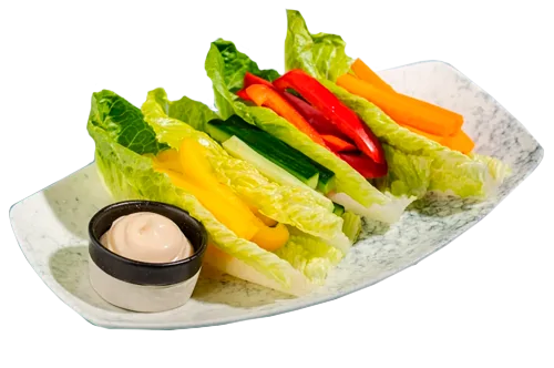 Овощная соломка с сырным соусом