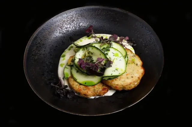 Chicken cutlets with celery puree