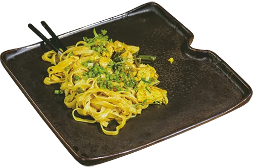 Singapore noodles with chicken curry