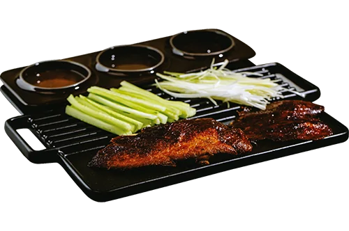 1/2 Peking duck with pancakes, cucumber and hoisin sauce